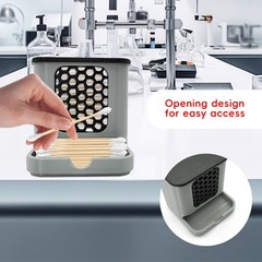 Modern Sleek Decorative Compact Lightweight Desktop Honeycomb Cotton Swab Holder