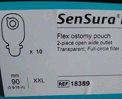 SenSura Mio Flex 2-Piece Drainable Ostomy Colostomy Pouch REF 18389