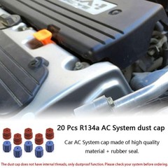 20 Pcs/Set R134a AC Caps, 10 Blue 13mm & 10 Red 16mm Air Conditioning Service…