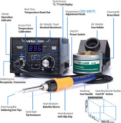 YIHUA 939D+ Digital Soldering Station 75W ESD Safe Lead Free °C/°F Display