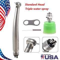 Dental LED E-generator High Speed Handpiece Standard Head Triple Way Spray 4Hole