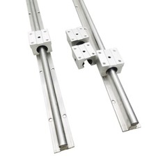 2Pcs SBR12 1500mm Aluminum Cylindrical Guide Linear Slide Rail+4Pcs UU