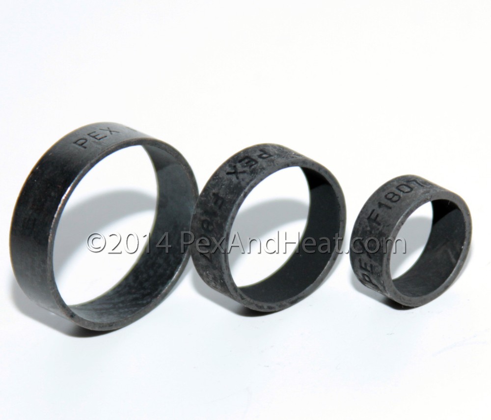 (50) 1/2″ Pex Copper Crimping Rings Black High Quality