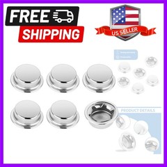 Push on Pushnut Cap Fits 5/8 Inch Axles, 6 Pack Spring Steel Permanent Washer…