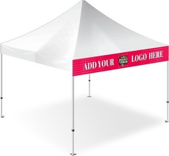 Custom Tent Banner and Valance with Logo Customize fit for Canopy Tent 10x10ft
