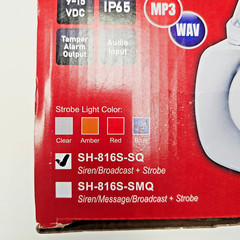 Enforcer SH-816S-SQ Multi-Purpose Siren/Strobe Blue NEW (Open Box)