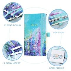 Pocket Planner 2026-2027 – Calendar 2026-2027, A6: Oil Painting, Green