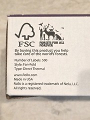 GENUINE ROLLO 4×6 Thermal Shipping Labels, White, Fanfold Stack 500 Labels, USA