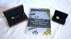 Starrett Last Word 711-F dial indicators (qty. 2) with cases and repair manual