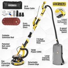 Drywall Sander, Electric Drywall Sander with Vacuum, Automatic Dust Removal, …