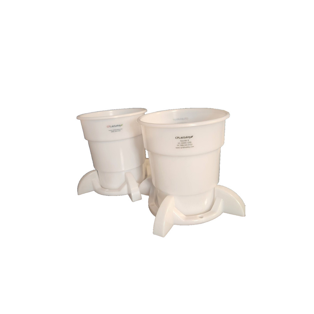 CP Lab Safety SC-3004CPB Waste Container Base 4L Nalgene HDPE Lot of 2