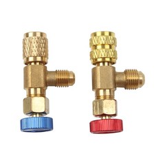 4pcs Air Conditioning Refrigerant Charging Valve, Safety Adapter for R22 R410A