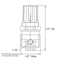1/4″ In Line Compressed Air Compressor Pressure Regulator Industrial Grade Mount