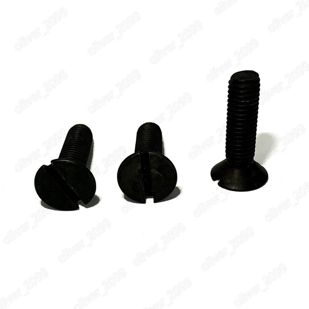 Black 304 Stainless Steel Slotted Countersunk Flat Head Screws M1.6 M2 M3 M4 M5