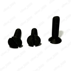 Black 304 Stainless Steel Slotted Countersunk Flat Head Screws M1.6 M2 M3 M4 M5