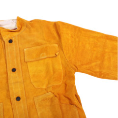 Heavy Duty Welding Jacket 2xl Heat Flame Resistant Cowhide Work Coat Welder Gift