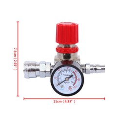 175PSI Air Pressure 1/4″ Regulator For Air Compressor System Pressure Gauge