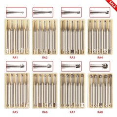 DMXDENT Dental Round Carbide Burs For Slow Speed Contra Angle Latch Type RA #1-8