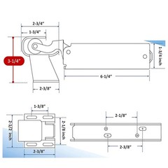 For Kason Door Closer,Concealed,Polished Chrome 11094000013 For Kason US