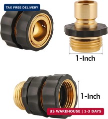 3/4 Inch Garden Hose Quick Connector, Male and Female Quick Connect Hose Fitting