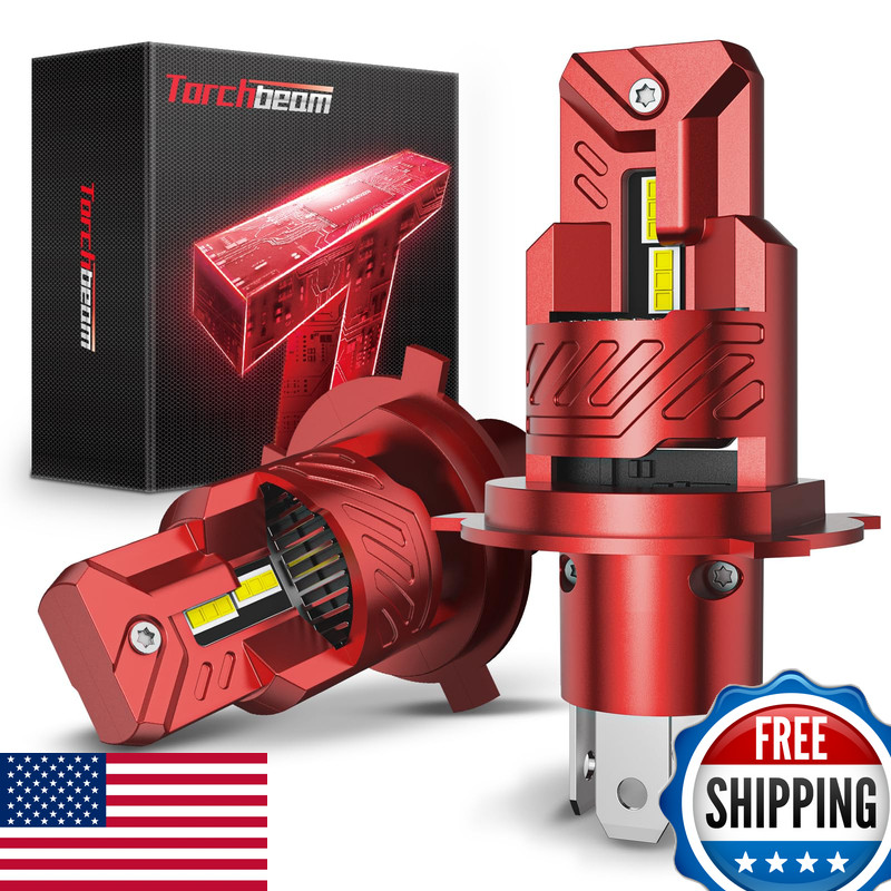 Torchbeam 2024 Newest H4 Bulbs 20000Lm Super Bright And 6000K Cool White Fog
