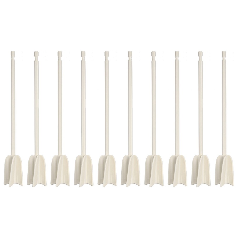 10Pcs 8.7″ ABS Plastic Silicone Resin Mixer Paddle, White