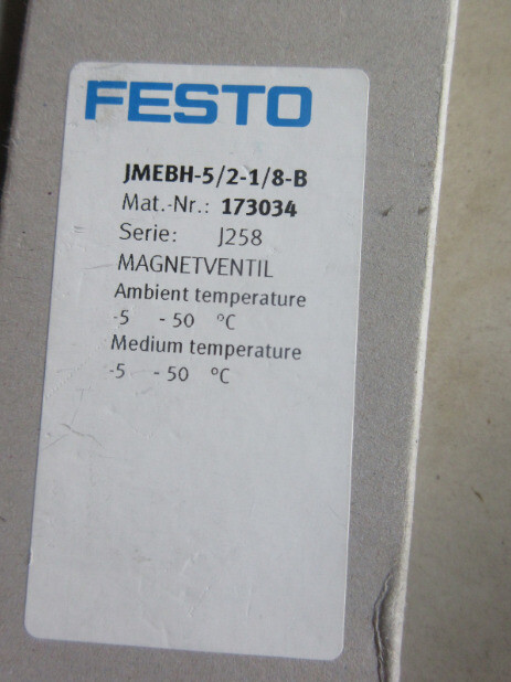 1PC New Festo JMEBH-5/2-1/8-B 173034 Solenoid Valve #FES