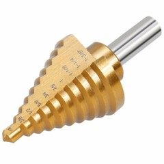 1/2” HEX SHANK 10 STEP DRILL BIT 1/4”- 1 3/8” HSS TITANIUM NITRIDE