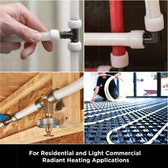 Oxygen Barrier PEX-A Tubing 1″x500FT Flexible Pex for Hydronic Heating, White