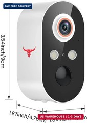 1080P Wireless Security Camera Outdoor, Battery Powered, AI Human Detection, Col