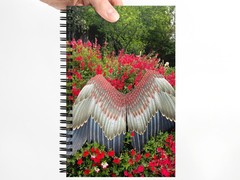 Blank Journal 5.5 × 8.5 Inches, Garden Angel – Salvia, Spiral Bound, 140 Pages