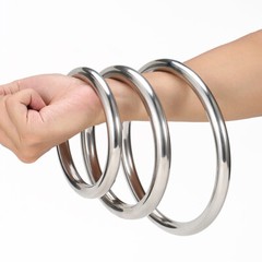 Stainless Steel Round Rings Heavy Duty Solid Metal O Ring Welded Smooth 15~150mm