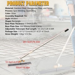 Long Handle Concrete Trowel Cement Surface Smoothing Tool w/ Finishing Shoes NEW