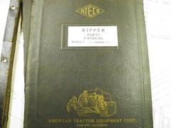 AMERICAN TRACTOR EQUIPMENT ATECHE TD24 RIPPER PARTS SERVICE CATALOG TD24