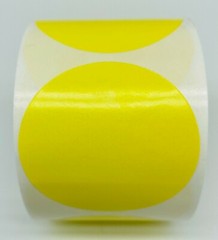 One Roll of 500 3″ Round YELLOW Color coded Inventory Dots Labels Stickers