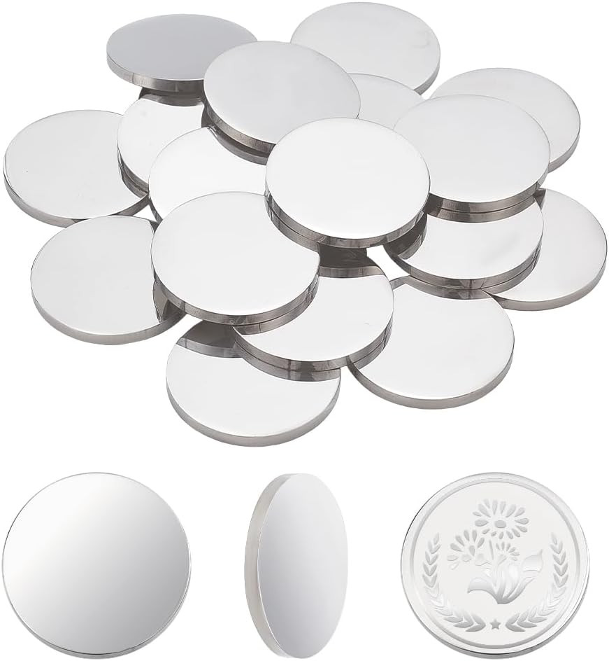 20PCS 1.25″ Stainless Steel Coin Blanks Disc Engraving Challenge Coin 3Mm Thick