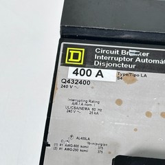 SQUARE D Q432400 400A 3-POLE 240V I-LINE 25KA Thermal Magnetic Circuit Breaker