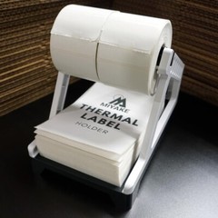 Shipping Label Holder Stand for Rolls & Fanfold – Rollo/Dymo Compatible (White)