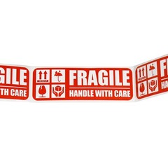 1000 PCS 1″x3″ FRAGILE HANDLE WITH CARE Stickers Labels Easy Peel & Apply New