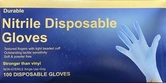 400-Nitrile Disposable Gloves 5 mil Powder-Free Textured Grip Non-Sterile XLarge