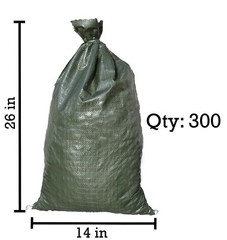 Sandbaggy 300 Green Empty Sandbags For Sale 14×26 Sandbag Sand Bags Bag Poly