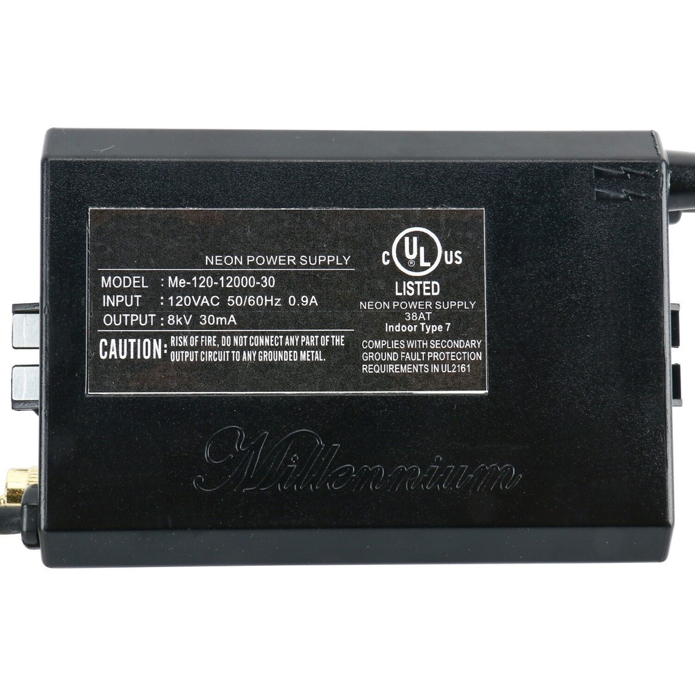 UL Listed 8kV 120VAC 30mA Neon Light Sign Transformer Electronic Power Supply