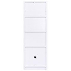 Pemberly Row Transitional 3-Shelf Engineered Wood Media Tower in White