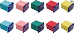 10 PCS Low Profile Square Car Fuses, 20A 30A 40A 50A 60A Micro Cart Color: Low
