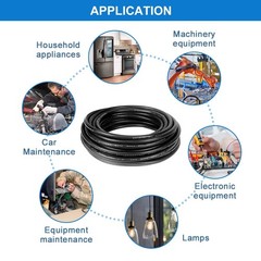 22 Gauge 3 Conductor Electrical Wire, 33FT 2464 22AWG 3 Wire Cable Black PVC …