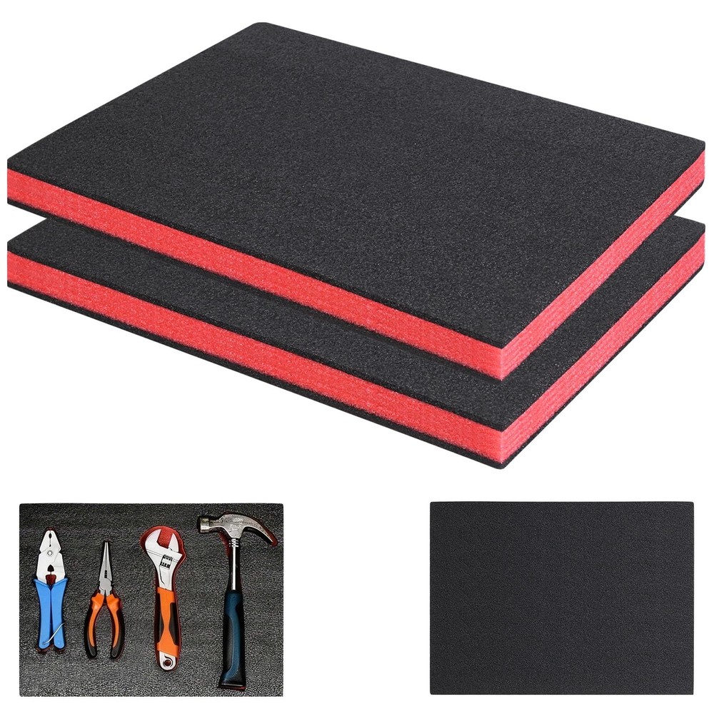 2 Pcs Tool Box Foam, 16 x 12 x 2 Inch Polyethylene Storage Sheets, Pluck Foam…