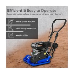 BILT HARD Plate Compactor Rammer, 6.5HP 196cc Gas Engine 5500 VPM 2500 lbs Co…