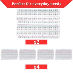 6 PC MB-102 830 Point Prototype PCB Solderless Breadboard Protoboard Kit
