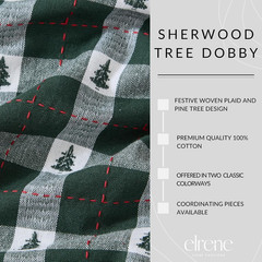 Elrene Home Fashions Sherwood Tree Dobby Christmas/Holiday Cotton Rectangle Tabl