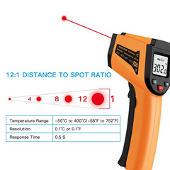 Kitchen Infrared Thermometer, -50°C to 400°C(-58°F to 752°F) Digital Laser Infra